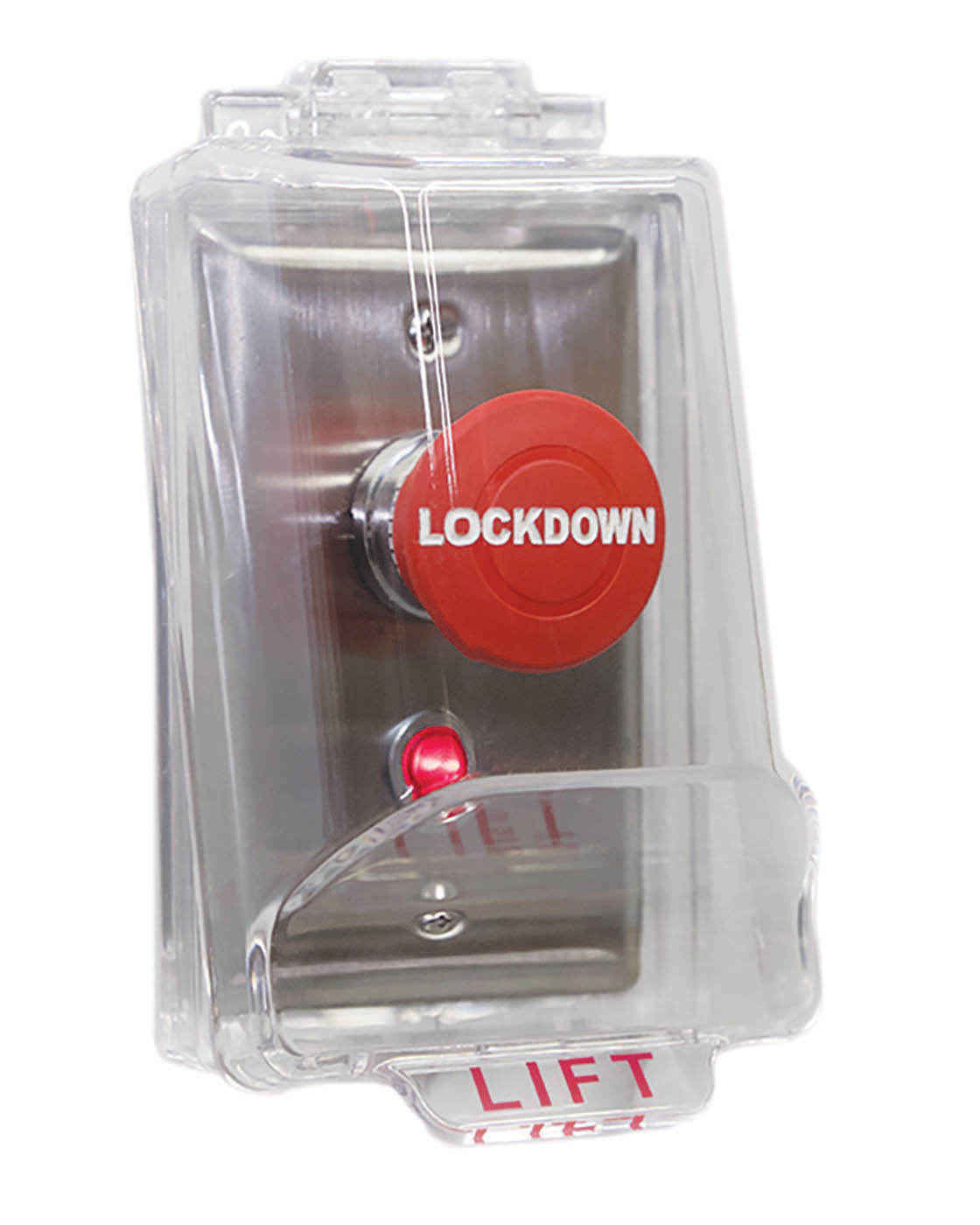 CM-CPC1 heavy-duty polycarbonate covers protect single gang door activation devices from rain and snow outdoors and, in harsh indoor environments, protect devices from water, dust and chemicals.