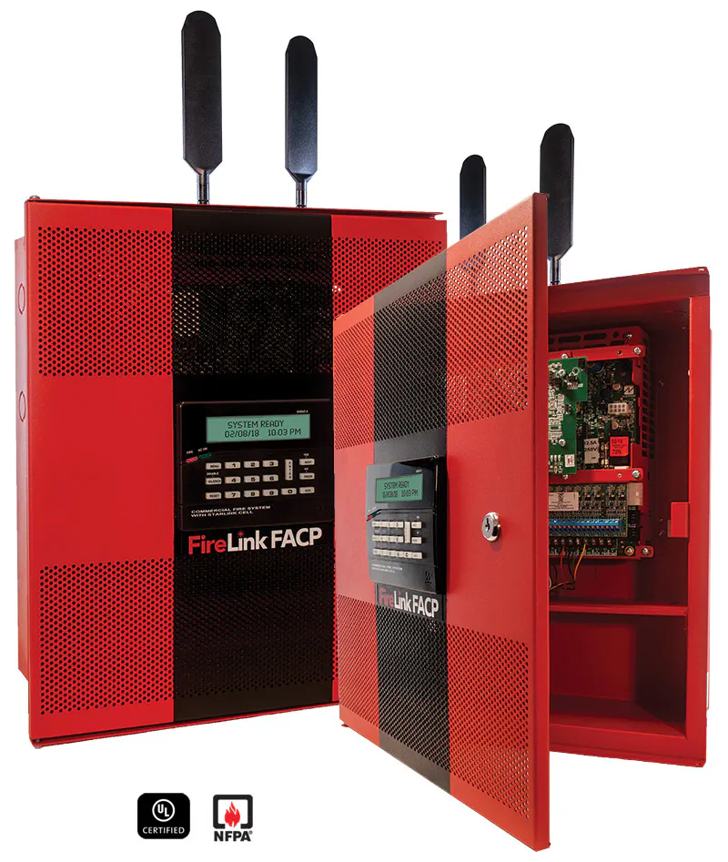 Firelink Screen Napco FireLink Integrated 32Pt Fire Alarm Control Panel & Dual Path ...