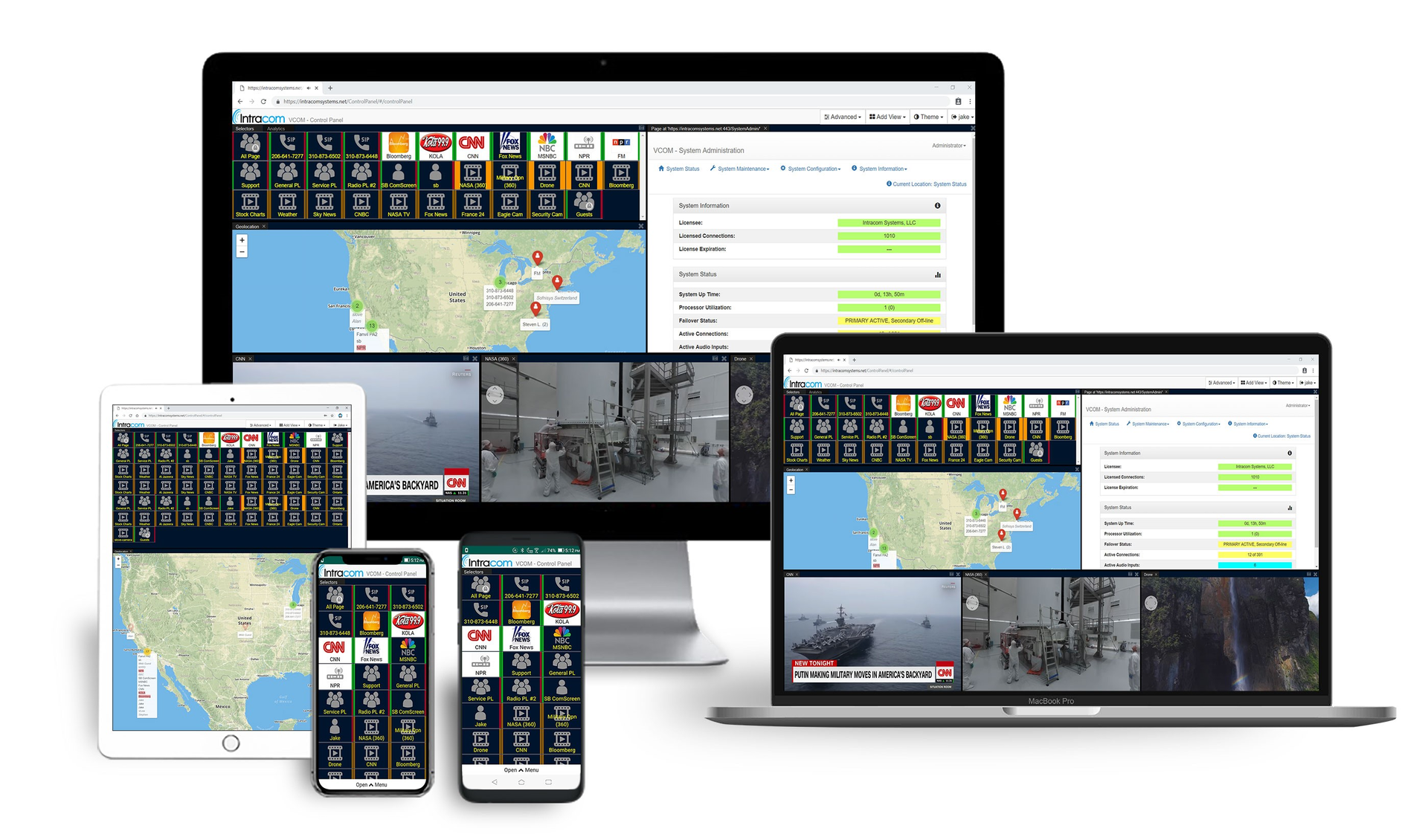 IntraCom Systems, LLC, a Los Angeles-area developer of highly interoperable, multi-channel software communication systems has released a new version of its VCOM&trade; Matrix platform that incorporates WebRTC. VCOM WebRTC brings always on, non-blocking, multi-channel communications to VCOM users&rsquo; web browsers running on virtually any Smartphone, Tablet, PC, or Mac.