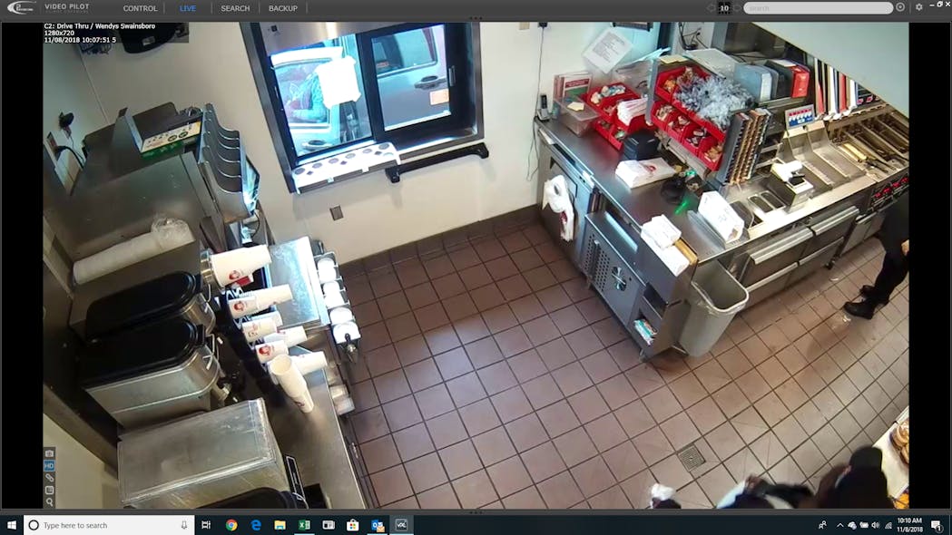 Using video systems in conjunction with a fast-food drive-thru POS set up can help with theft deterrence.