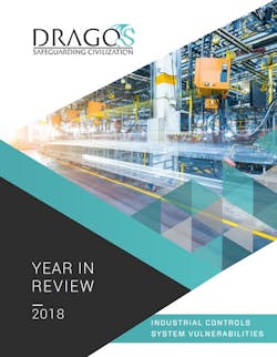 Industrial security firm Dragos has released its annual industrial controls system (ICS) 2018 Year in Review reports. Release below along with researcher quotes and key findings summary for easier reporting. The annual Year in Review reports provide important metrics and findings from the Dragos team’s first-hand experience tracking ICS adversaries, identifying vulnerabilities and threats, and performing assessments, threat hunts, and incident response in industrial environments. Industrial security firm Dragos has released its annual industrial controls system (ICS) 2018 Year in Review reports. Release below along with researcher quotes and key findings summary for easier reporting. The annual Year in Review reports provide important metrics and findings from the Dragos team’s first-hand experience tracking ICS adversaries, identifying vulnerabilities and threats, and performing assessments, threat hunts, and incident response in industrial environments.