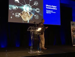 Mike Howard, former CSO at Microsoft, discusses the impact of the &apos;Digital Transformation&apos; on security at the third annual Converged Security Summit on Thursday.