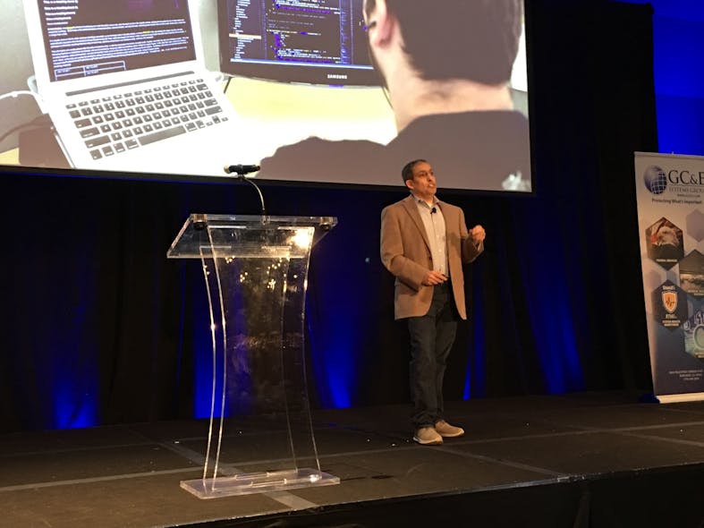 John Gomez, CEO of Sensato Cybersecurity Solutions, delivers a keynote address at the 2019 Converged Security Summit.