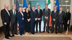 Netwatch Group announced on Wednesday that it is adding 100 new jobs in U.S.The announcement was made at an Enterprise Ireland business leadership event in Washington, attended by Irish Prime Minister Leo Varadkar (fourth from right) and Netwatch Group CEO David Walsh (fifth from left in front).