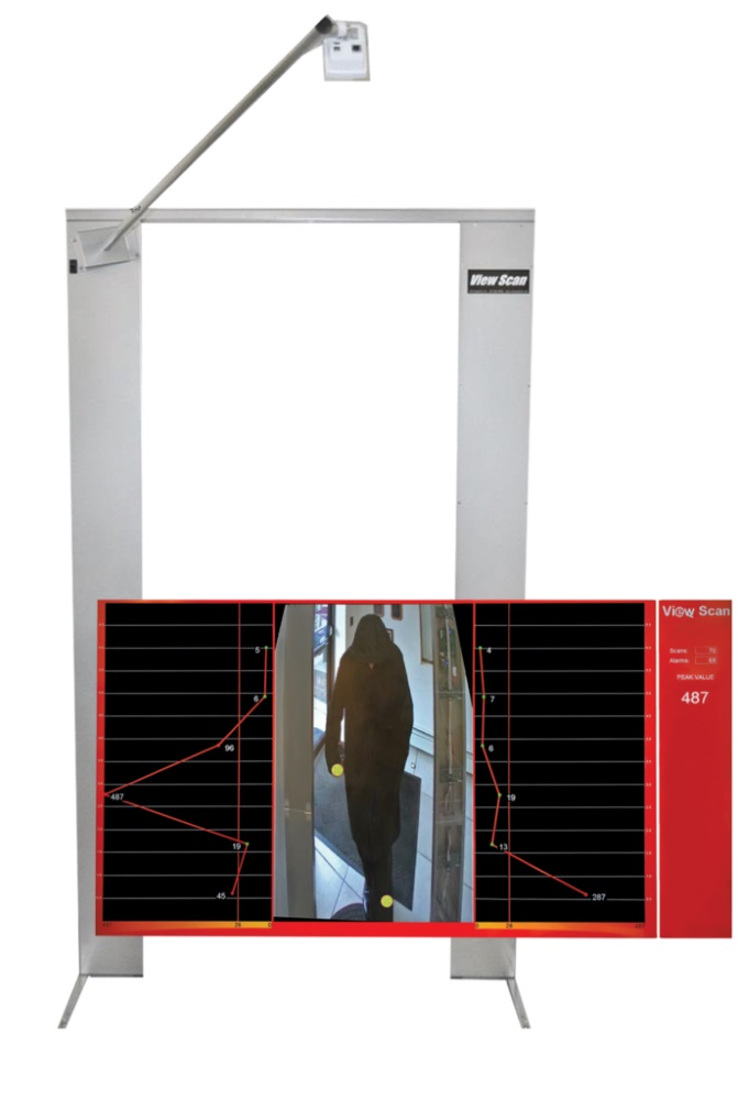 IP Video Corporation's new ViewScan concealed weapons detection system.