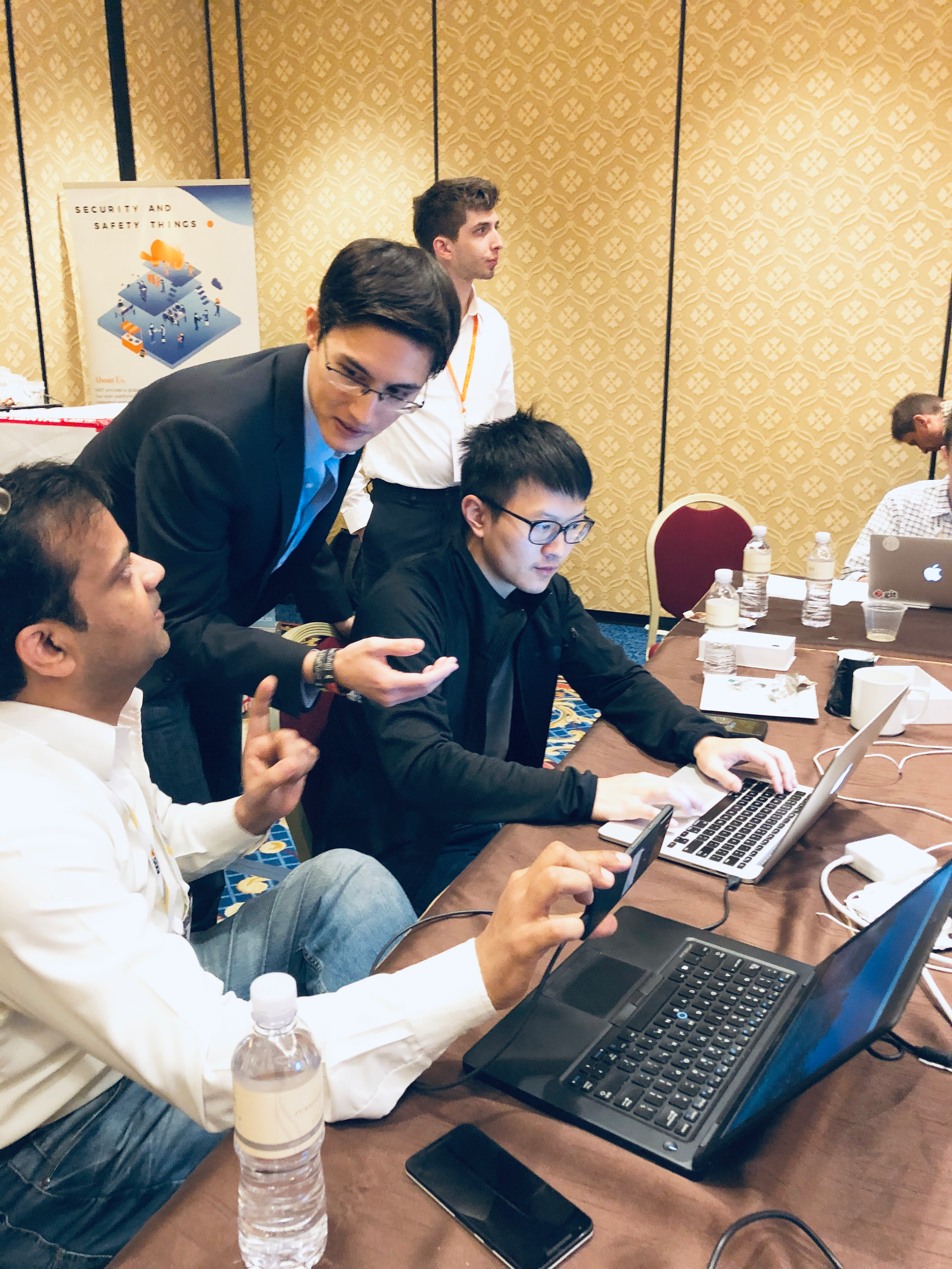 Three teams raced against the clock to create the most deployable application for an American football stadium using the new Security and Safety things system, SAST OS (Operating system).