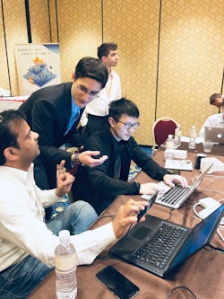 Three teams raced against the clock to create the most deployable application for an American football stadium using the new Security and Safety things system, SAST OS (Operating system). Three teams raced against the clock to create the most deployable application for an American football stadium using the new Security and Safety things system, SAST OS (Operating system).