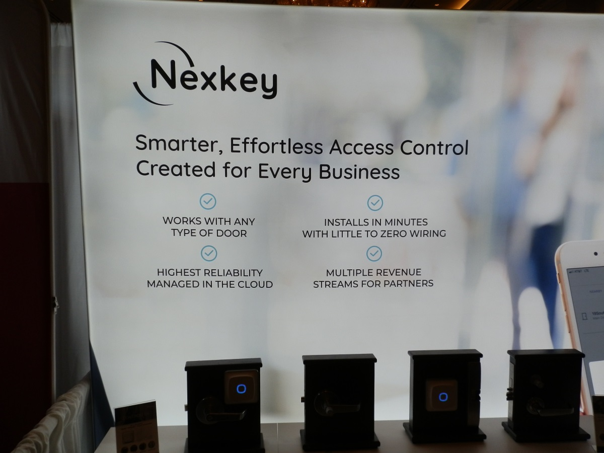 A look inside the Nexkey booth at ISC West 2019.
