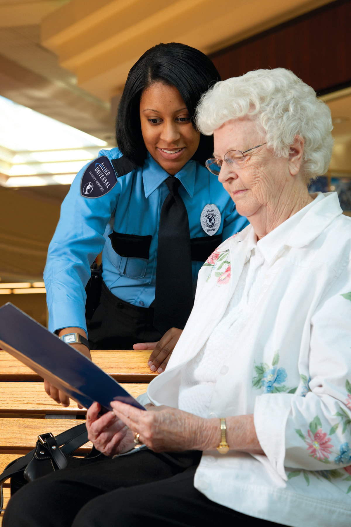 Security professionals can be trained to take on a customer service role.