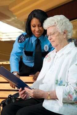 Security professionals can be trained to take on a customer service role. Security professionals can be trained to take on a customer service role.