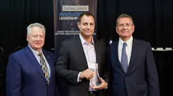 (from left to right): Paul LaBarge, Founding Partner, LaBarge Weinstein LLP; Simon Ferragne, CEO & Founder, TrackTik Software Inc., winner of The Peter Brojde Award for Canada’s Next Generation Executive Leadership; John Reid, CEO, CATAAlliance.