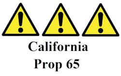 The newly updated Prop 65 states that any business in California must provide a “clear and reasonable” warning to consumers if any of the products they sell contain a certain amount of any one of the listed chemicals which are known to cause cancer or reproductive toxicity. The newly updated Prop 65 states that any business in California must provide a “clear and reasonable” warning to consumers if any of the products they sell contain a certain amount of any one of the listed chemicals which are known to cause cancer or reproductive toxicity.