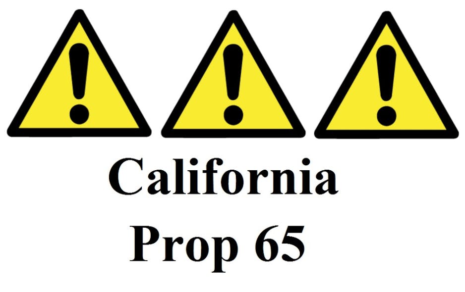 The newly updated Prop 65 states that any business in California must provide a &ldquo;clear and reasonable&rdquo; warning to consumers if any of the products they sell contain a certain amount of any one of the listed chemicals which are known to cause cancer or reproductive toxicity.