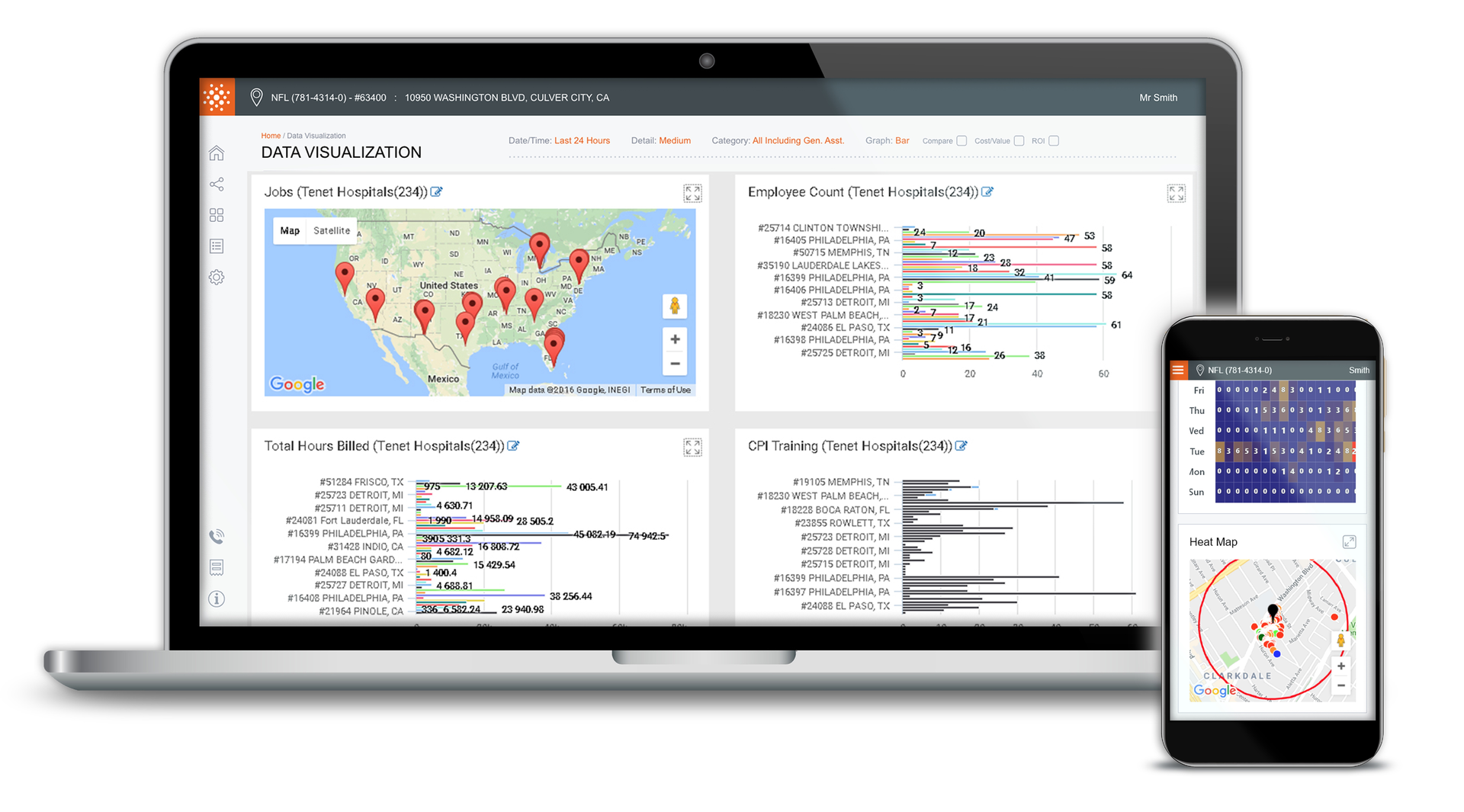 The HELIAUS solution is the cloud-based Portal, which serves as a command and control center, as well as a mobile solution.