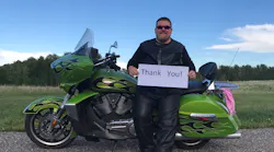 Barry Paisley, a regional manager for Hikvision Canada, rode his motorcycle in the June 21-23 Kinsmen Ride for a Lifetime raising CAD $2,500 to benefit the Kids Cancer Care Foundation of Alberta (KCCFA), exceeding his fundraising goal by 250 percent.