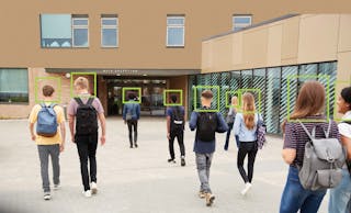 AI-powered people counting analytics can tell school administrators how many students entered the school that morning and how many exited the building during an evacuation.