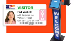Rolls of THRESHOLD expiring visitor badges now print in color, for distinct photos and branding, on Epson inkjet printers from any visitor management system, including eVisitor Software’s Kiosk platform.