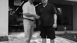 (L-R) Jason Dennis, Managing Partner, Lone Star Systems Supply and Dave Kelly, Regional Manager West of Custom Electronic Supply.