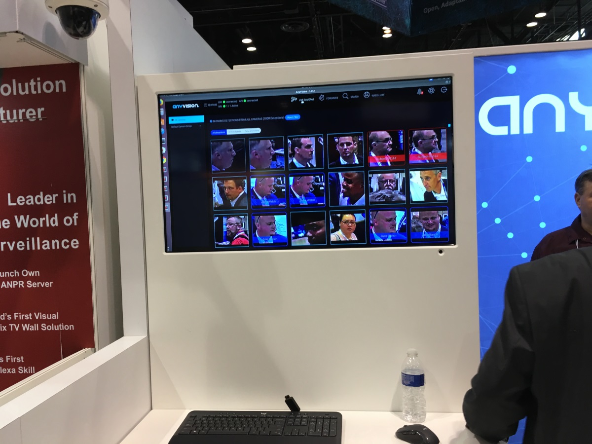 Facial recognition solutions, such as the one seen here within the AnyVision booth at GSX 2019, have been a target of scrutiny by privacy advocates and lawmakers recently.