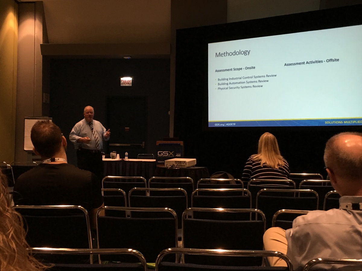 Former ASIS International President Dave Tyson addresses attendees curing an educational session at GSX 2019 in Chicago on Tuesday.