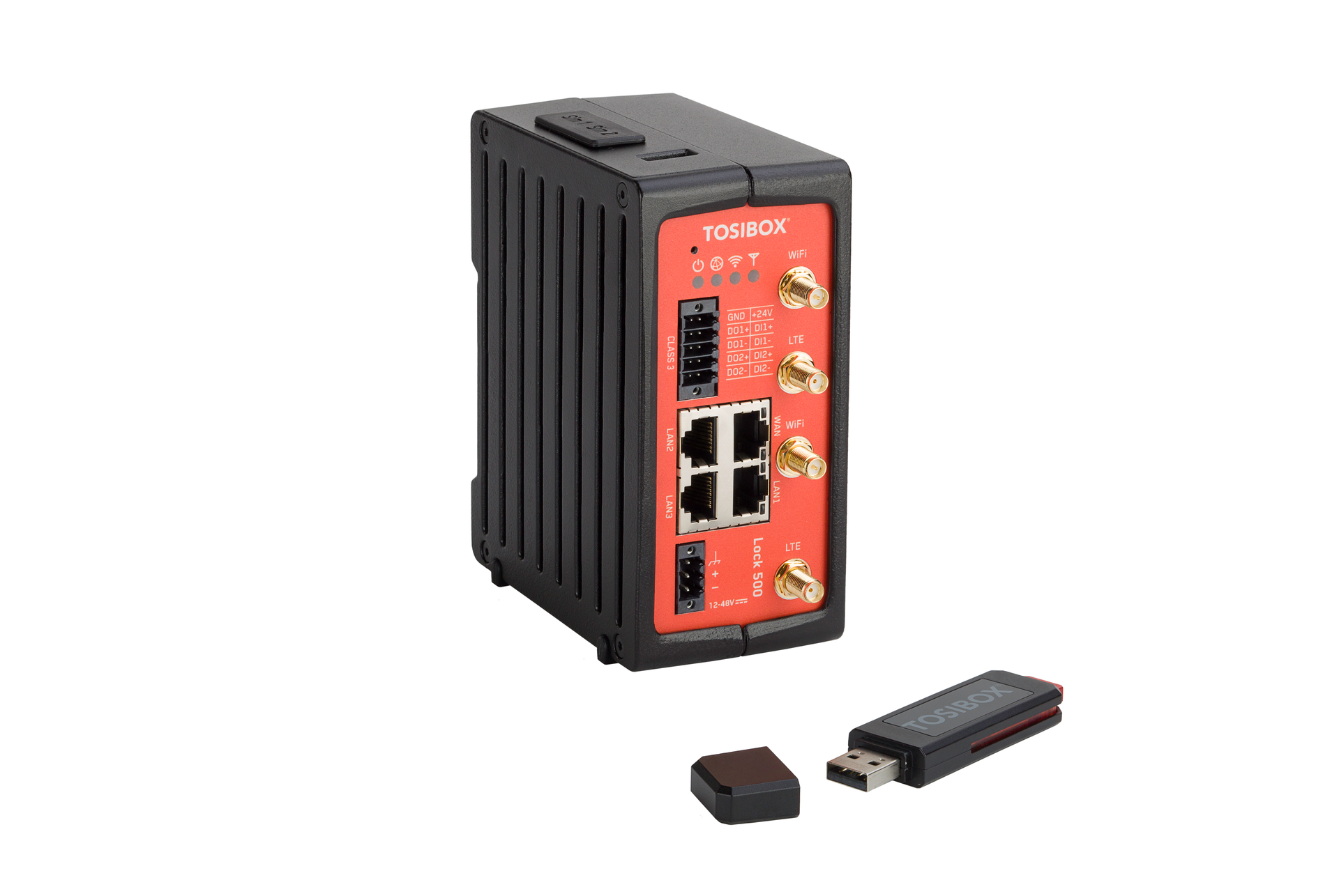 The TOSIBOX&circledR; Lock 500 relies on point-to-point data flow technology which eliminates the use of vulnerable IP addresses and ensures that data never needs to be shared with third-party cloud providers.