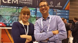 Annie Asrari, Director of Product Management at Everbridge, left, and Imad Mouline, CTO of Everbridge, sat down for a chat about the company&apos;s strategy at GSX 2019.