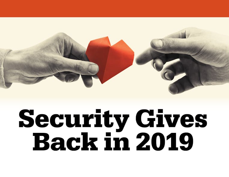 Security Gives Back Lead Art