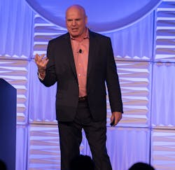 Bill Brennan, Vice President of Panasonic's Security Division, speaks at the company's recently held Partner Summit in Tucson, Ariz. Bill Brennan, Vice President of Panasonic's Security Division, speaks at the company's recently held Partner Summit in Tucson, Ariz.