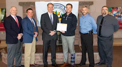 From left to right: Brian Fidati, Director of Campus Safety, Muhlenberg College, NECUSA Director at Large; Tim Munro, Director of Campus Safety, Skidmore College, NECUSA Secretary; Frank Coots, Director of Campus Safety, Hamilton College; Patrick Dennin, Alertus Technologies, Director of Education; Chris Lloyd, Director, Office of Safety & Security, Cairn University, NECUSA President; and, John McAloon, Security Operations Manager, Princeton Theological Seminary, NECUSA Treasurer.