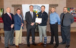 From left to right: Brian Fidati, Director of Campus Safety, Muhlenberg College, NECUSA Director at Large; Tim Munro, Director of Campus Safety, Skidmore College, NECUSA Secretary; Frank Coots, Director of Campus Safety, Hamilton College; Patrick Dennin, Alertus Technologies, Director of Education; Chris Lloyd, Director, Office of Safety & Security, Cairn University, NECUSA President; and, John McAloon, Security Operations Manager, Princeton Theological Seminary, NECUSA Treasurer. From left to right: Brian Fidati, Director of Campus Safety, Muhlenberg College, NECUSA Director at Large; Tim Munro, Director of Campus Safety, Skidmore College, NECUSA Secretary; Frank Coots, Director of Campus Safety, Hamilton College; Patrick Dennin, Alertus Technologies, Director of Education; Chris Lloyd, Director, Office of Safety & Security, Cairn University, NECUSA President; and, John McAloon, Security Operations Manager, Princeton Theological Seminary, NECUSA Treasurer.