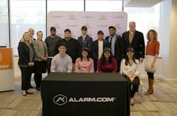 Representatives of Alarm.com, the Office of Governor Northam, Northern Virginia Community College and Fairfax County Economic Development Authority stand with the first apprentices to join the new Alarm.com Apprenticeship program. Representatives of Alarm.com, the Office of Governor Northam, Northern Virginia Community College and Fairfax County Economic Development Authority stand with the first apprentices to join the new Alarm.com Apprenticeship program.