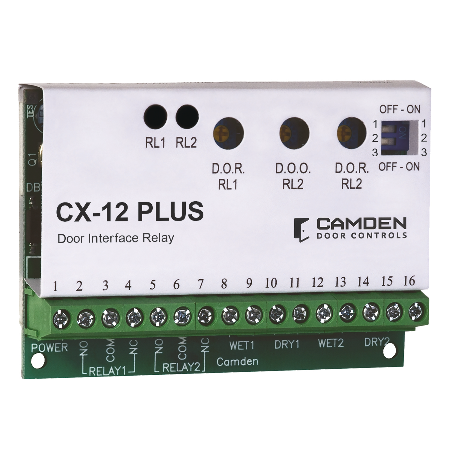 Camden Door Controls, a leading provider of door activation, control and locking products, is pleased to introduce its CX-12 PLUS Door Interface Relay.