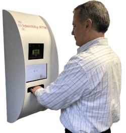 The Identity-ATM uses IB’s Kojak to collect the fingerprint biometric. The system then creates a digital identity using blockchain, linking that single real-world human being to their “Single Digital Twin” with multiple biometric records and forensic protocols as proof. This new approach to identity management makes it impossible for synthetic identities and duplicates to exist. The Identity-ATM uses IB’s Kojak to collect the fingerprint biometric. The system then creates a digital identity using blockchain, linking that single real-world human being to their “Single Digital Twin” with multiple biometric records and forensic protocols as proof. This new approach to identity management makes it impossible for synthetic identities and duplicates to exist.