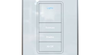 EasyTouch Glass offers a highly reflective, mirrored look with a smooth-touch tactile surface for a one-of-a-kind aesthetic. The keypad is available with up to five programmable buttons for different scenes &mdash; such as &apos;Welcome,&apos; &apos;Away,&apos; or &apos;Party&apos; &mdash; allowing users to set the lighting in a space with one touch.