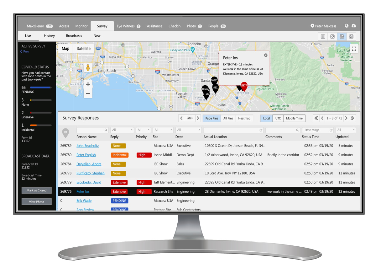 Maxxess Systems recently unveiled a new &ldquo;Health Risk Management&rdquo; application for its InSite Response Coordination System.