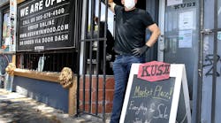 Matt &apos;Kush&apos; Kusher stands outside his restaurant KUSH in Wynwood, Miami, Fla., April 29, 2020. Kusher and other restaurant owners are struggling after being denied funds from the first Paycheck Protection Program, PPP, and need the help from the second roll out to prevent from closing their businesses. (Charles Trainor Jr./Miami Herald/TNS)