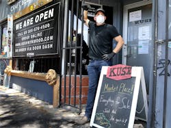 Matt 'Kush' Kusher stands outside his restaurant KUSH in Wynwood, Miami, Fla., April 29, 2020. Kusher and other restaurant owners are struggling after being denied funds from the first Paycheck Protection Program, PPP, and need the help from the second roll out to prevent from closing their businesses. (Charles Trainor Jr./Miami Herald/TNS) Matt 'Kush' Kusher stands outside his restaurant KUSH in Wynwood, Miami, Fla., April 29, 2020. Kusher and other restaurant owners are struggling after being denied funds from the first Paycheck Protection Program, PPP, and need the help from the second roll out to prevent from closing their businesses. (Charles Trainor Jr./Miami Herald/TNS)