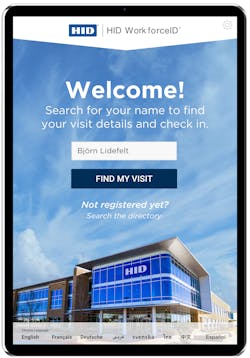 Visitor kiosk display for HID's new WorkforceID platform. ( Visitor kiosk display for HID's new WorkforceID platform. (