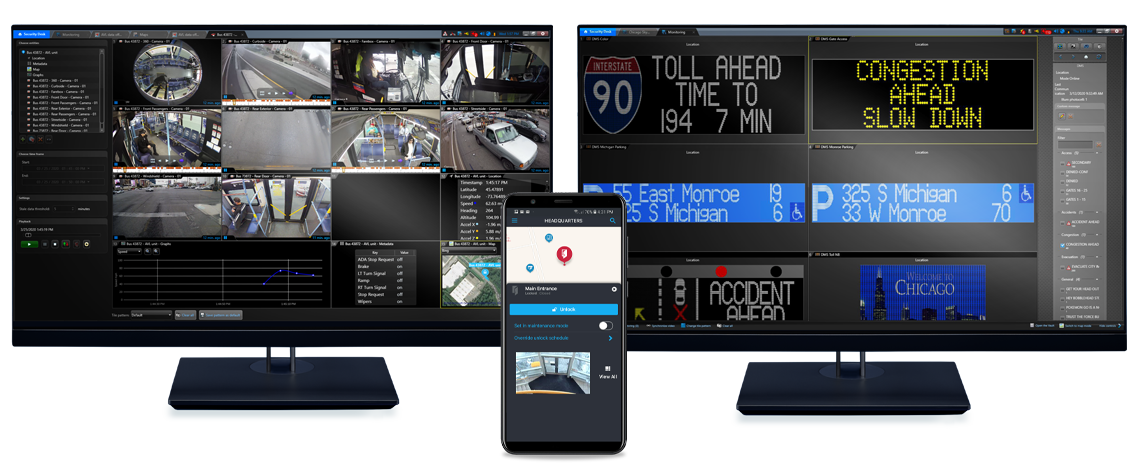 The Genetec Transit Portfolio enables key stakeholders to work in sync using a solution that unifies wayside and onboard security with operational and intelligence products that leverage their existing security infrastructure to bring additional insights.