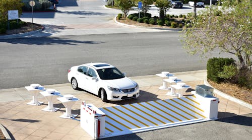 Delta&apos;s totally self-contained MP5000 mobile deployable vehicle crash barriers now carry an ASTM rating as high as M50, able to stop and disable a 15,000 lb (66.7 kN) G.V.W. vehicle moving at 50 mph (80.4 kph).