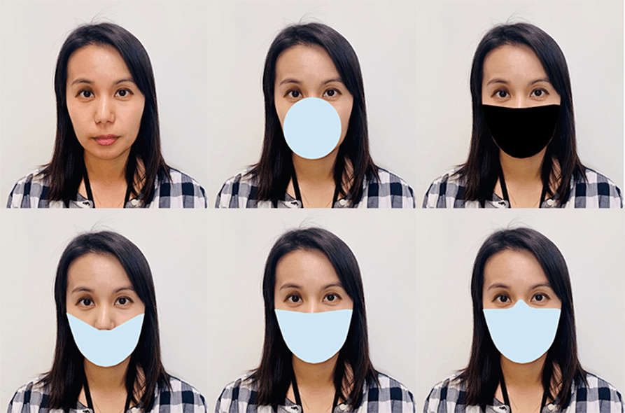 NIST digitally applied mask shapes to photos and tested the performance of face recognition algorithms developed before COVID appeared. Because real-world masks differ, the team came up with variants that included differences in shape, color and nose coverage.