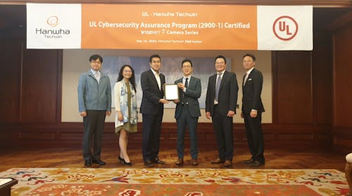 Hanwha Techwin America has received the UL CAP (Cybersecurity Assurance Program) certification for its recently-launched range of IP cameras featuring Wisenet 7 SoC (System on Chip).