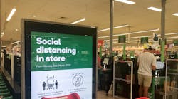 To reinforce social distancing in checkout lines, some retailers are integrating IP speaker systems with surveillance cameras and crossline detection analytics.
