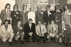 Fish (front row 4th from left) poses with his executive team at Unican in the early 1970s. Fish (front row 4th from left) poses with his executive team at Unican in the early 1970s.