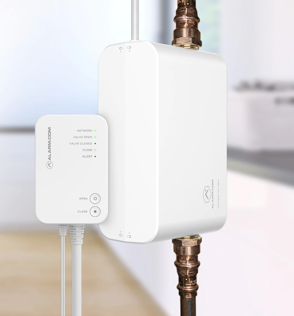 Alarm.com makes its Smart Water Valve+Meter available to service