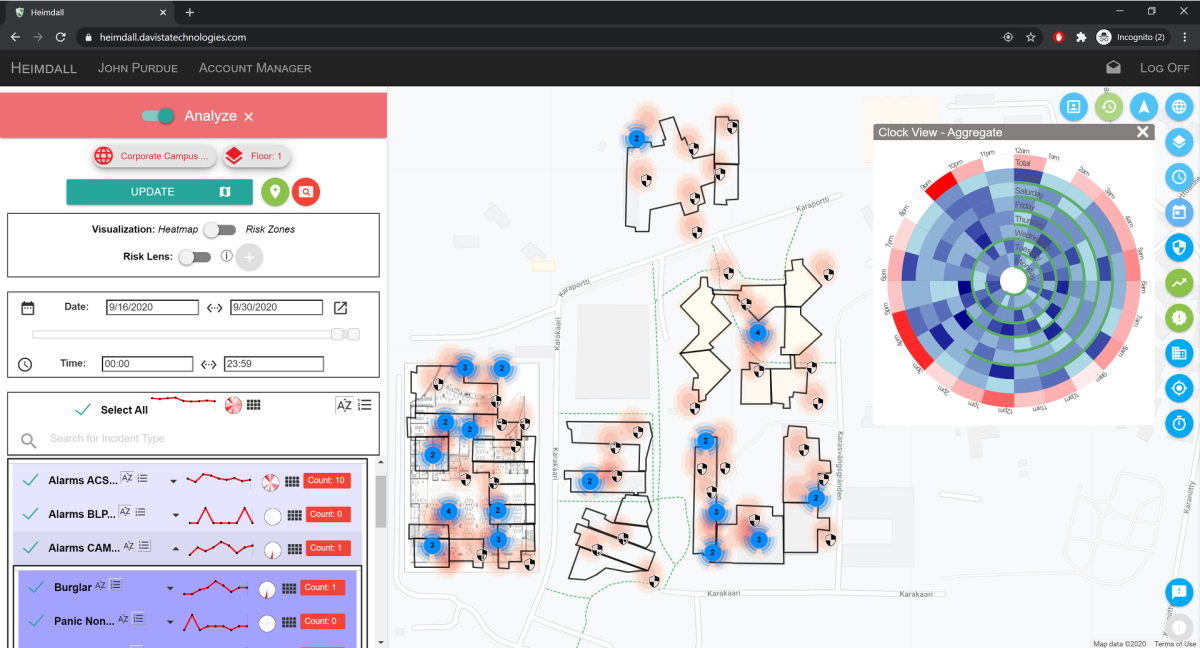 Davista's Heimdall AI platform aggregates data from multiple sources to provide proactive security insights for organizations.