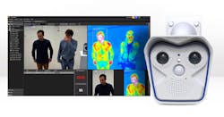 Video Insight VMS plug-in and MOBOTIX thermal camera integration helps detect elevated skin temperature and issue alerts.