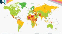 Risk Map 2021 Map Regions World A3