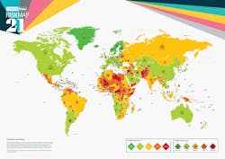 Risk Map 2021 Map Regions World A3 Risk Map 2021 Map Regions World A3