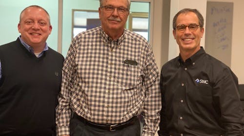 All Systems Vice President David Govro (left), All Systems Founder Gary Venable, SR. (center), and SWC President Todd Lucy (right).